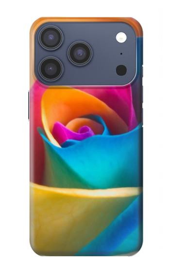 S1671 虹色のバラ Rainbow Colorful Rose iPhone 17 Pro, 18 Pro バックケース、フリップケース・カバー