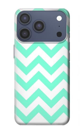S1723 ミントシェブロンジグザグ Mint Chevron Zigzag iPhone 17 Pro, 18 Pro バックケース、フリップケース・カバー