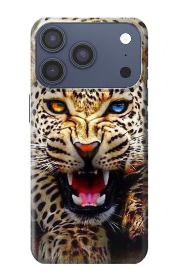 S1932 ブルーアイヒョウ Blue Eyed Leopard iPhone 17 Pro, 18 Pro バックケース、フリップケース・カバー
