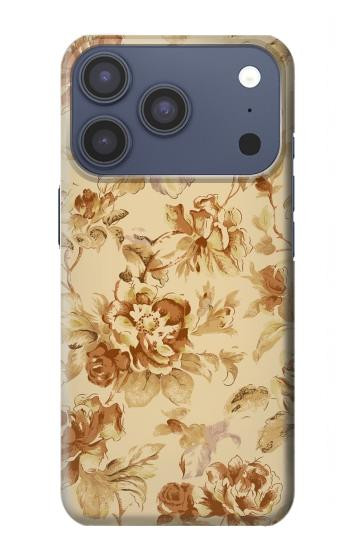 S2180 ヴィンテージ花のパターン Flower Floral Vintage Pattern iPhone 17 Pro, 18 Pro バックケース、フリップケース・カバー