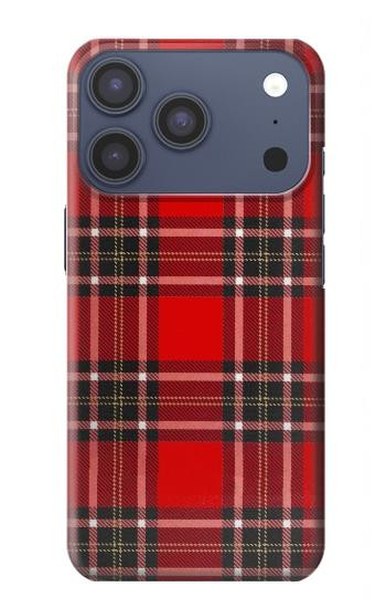 S2374 タータンレッドパターン Tartan Red Pattern iPhone 17 Pro, 18 Pro バックケース、フリップケース・カバー