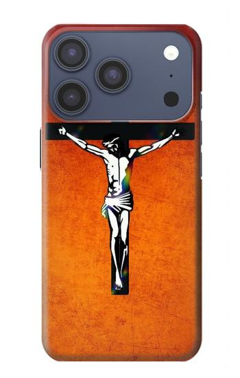 S2421 十字架上のイエス Jesus Christ On The Cross iPhone 17 Pro, 18 Pro バックケース、フリップケース・カバー