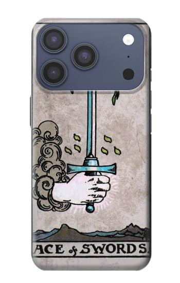 S2482 タロットカード 剣のエース Tarot Card Ace of Swords iPhone 17 Pro, 18 Pro バックケース、フリップケース・カバー