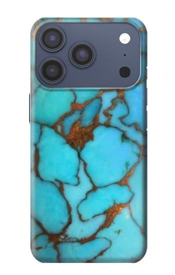 S2685 アクアターコイズ宝石グラフィックプリント Aqua Turquoise Gemstone Graphic Printed iPhone 17 Pro バックケース、フリップケース・カバー