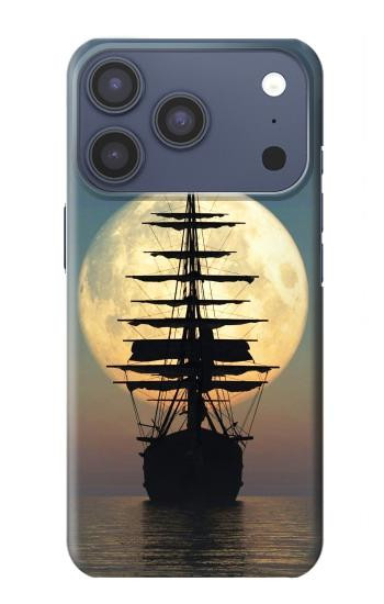 S2897 海賊船 ムーン・ナイト Pirate Ship Moon Night iPhone 17 Pro バックケース、フリップケース・カバー