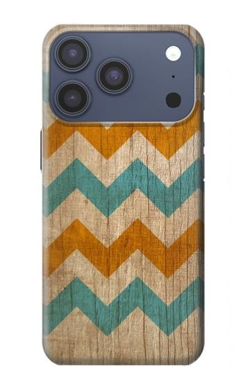 S3033 ヴィヴィッドシェブロングラフィック Vintage Wood Chevron Graphic Printed iPhone 17 Pro, 18 Pro バックケース、フリップケース・カバー