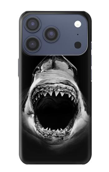 S3100 白のサメ Great White Shark iPhone 17 Pro バックケース、フリップケース・カバー