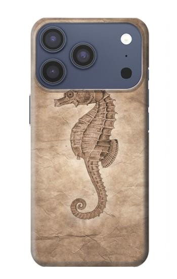 S3214 タツノオトシゴスケルトン化石 Seahorse Skeleton Fossil iPhone 17 Pro, 18 Pro バックケース、フリップケース・カバー