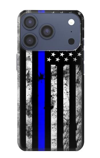 S3244 ブルーラインUSA Thin Blue Line USA iPhone 17 Pro, 18 Pro バックケース、フリップケース・カバー