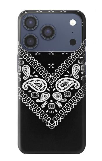 S3363 黒バンダナ Bandana Black Pattern iPhone 17 Pro バックケース、フリップケース・カバー