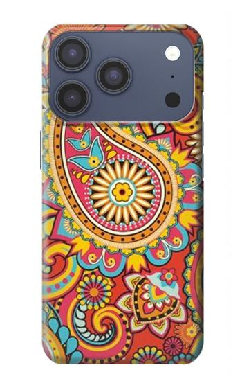 S3402 ペイズリー花柄 Floral Paisley Pattern Seamless iPhone 17 Pro, 18 Pro バックケース、フリップケース・カバー