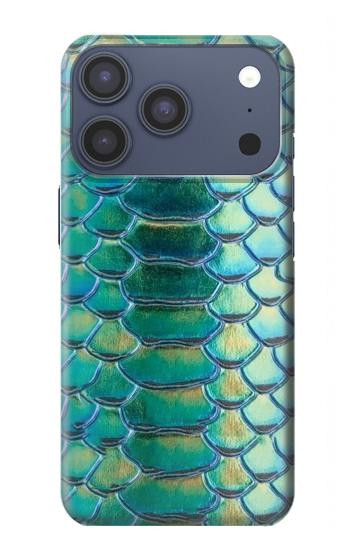 S3414 緑のヘビの鱗 グラフィックプリント Green Snake Scale Graphic Print iPhone 17 Pro バックケース、フリップケース・カバー