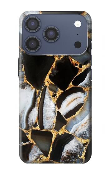 S3419 金の大理石のグラフィックプリント Gold Marble Graphic Print iPhone 17 Pro, 18 Pro バックケース、フリップケース・カバー