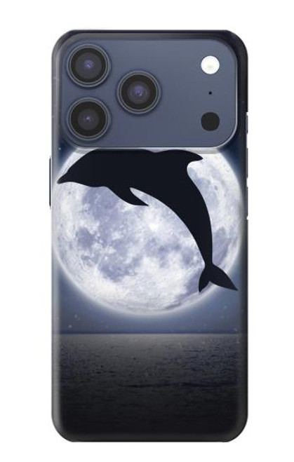 S3510 ドルフィン Dolphin Moon Night iPhone 17 Pro バックケース、フリップケース・カバー