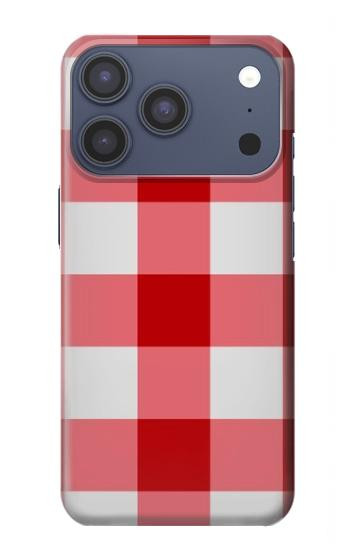 S3535 レッドギンガム Red Gingham iPhone 17 Pro, 18 Pro バックケース、フリップケース・カバー