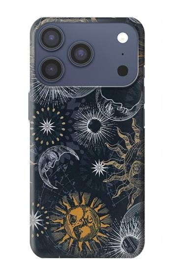 S3702 月と太陽 Moon and Sun iPhone 17 Pro, 18 Pro バックケース、フリップケース・カバー