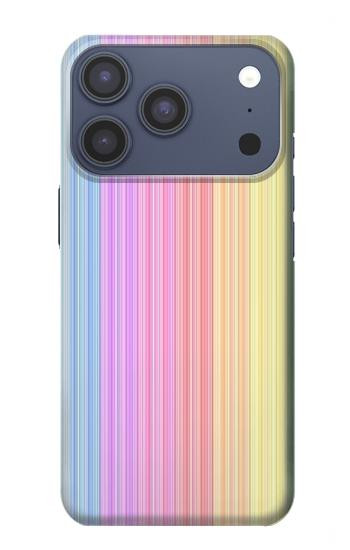 S3849 カラフルな縦の色 Colorful Vertical Colors iPhone 17 Pro, 18 Pro バックケース、フリップケース・カバー