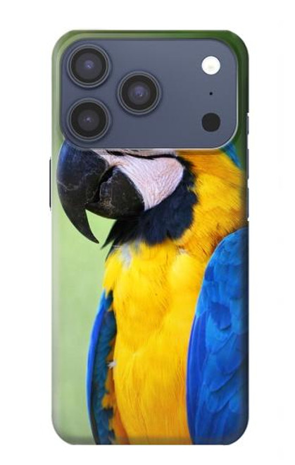 S3888 コンゴウインコの顔の鳥 Macaw Face Bird iPhone 17 Pro バックケース、フリップケース・カバー