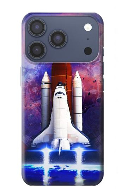 S3913 カラフルな星雲スペースシャトル Colorful Nebula Space Shuttle iPhone 17 Pro バックケース、フリップケース・カバー