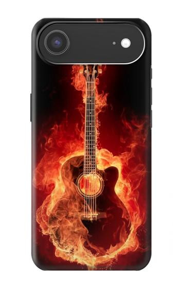 S0415 火ギター Fire Guitar Burn iPhone Air バックケース、フリップケース・カバー