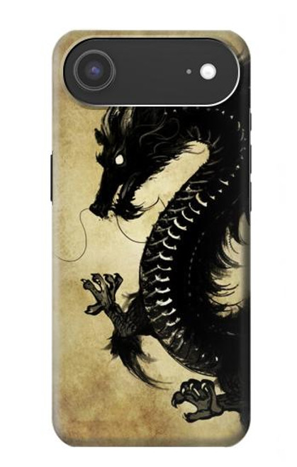 S1482 ブラックドラゴン絵画 Black Dragon Painting iPhone Air バックケース、フリップケース・カバー