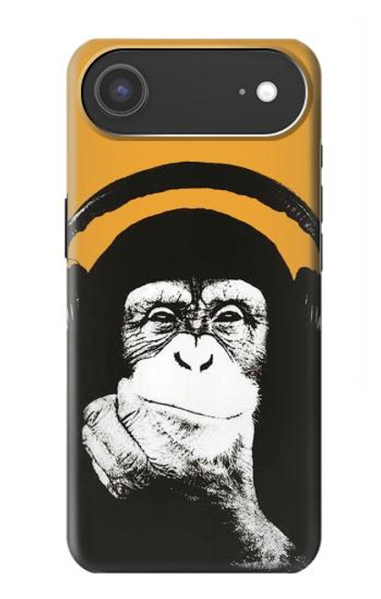 S2324 ヘッドフォンポップミュージックと面白い猿 Funny Monkey with Headphone Pop Music iPhone Air バックケース、フリップケース・カバー