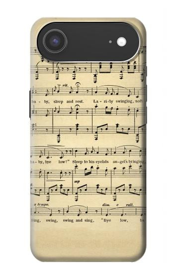 S2504 ヴィンテージ音楽シート Vintage Music Sheet iPhone Air バックケース、フリップケース・カバー