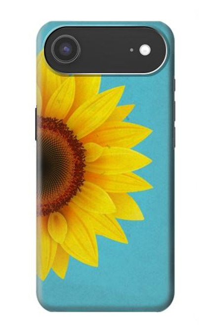S3039 ひまわり Vintage Sunflower Blue iPhone Air バックケース、フリップケース・カバー