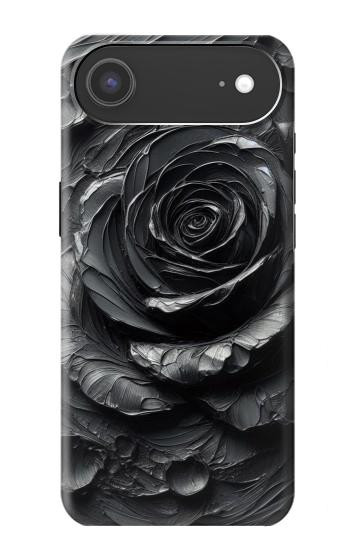 S3969 黒いバラの力強い筆遣い Black Rose Hard Brush Stroke iPhone Air バックケース、フリップケース・カバー