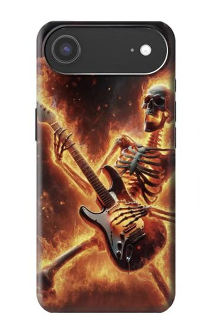 S3984 ギターを弾く火の骸骨 Fire Skeleton Playing Guitar iPhone Air バックケース、フリップケース・カバー S3984 ギターを弾く火の骸骨 Fire Skeleton Playing Guitar iPhone Air バックケース、フリップケース・カバー