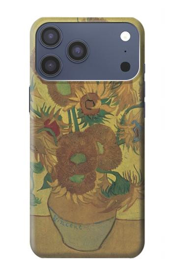 S0214 フィンセント・ファン・ゴッホ 15本のひまわり Van Gogh Vase Fifteen Sunflowers iPhone 17 Pro Max, 18 Pro Max バックケース、フリップケース・カバー