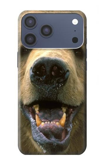 S0840 グリズリーベアの顔 Grizzly Bear Face iPhone 17 Pro Max, 18 Pro Max バックケース、フリップケース・カバー