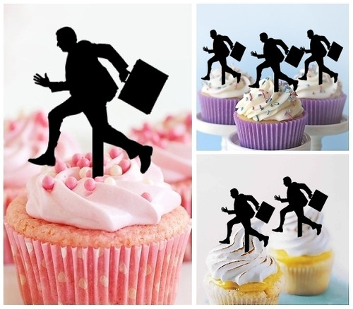 TA0089 ビジネスマンの走り Business Man Running アクリル製 カップケーキトッパー ケーキトッパー ケーキスティック 結婚式 誕生日 パーティー 装飾用品 アクセサリー 10本 TA0089 ビジネスマンの走り Business Man Running アクリル製 カップケーキトッパー ケーキトッパー ケーキスティック 結婚式 誕生日 パーティー 装飾用品 アクセサリー 10本