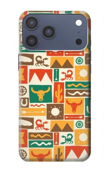S1873 ウェスタンパターン Western Pattern iPhone 17 Pro Max, 18 Pro Max バックケース、フリップケース・カバー
