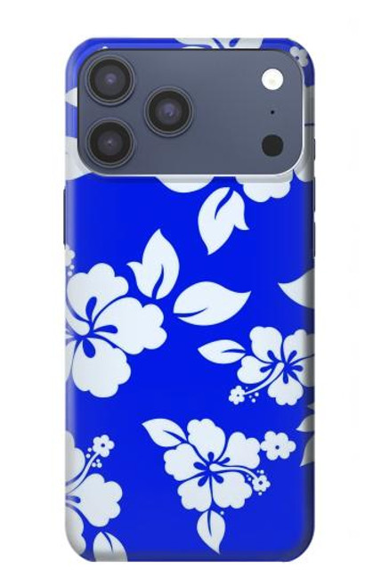 S2244 ハワイのハイビスカス青柄 Hawaiian Hibiscus Blue Pattern iPhone 17 Pro Max バックケース、フリップケース・カバー