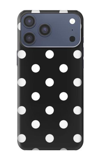 S2299 黒い水玉 Black Polka Dots iPhone 17 Pro Max バックケース、フリップケース・カバー