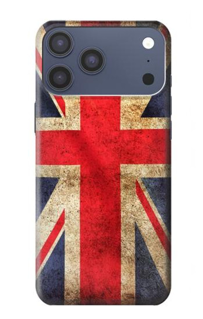 S2303 英国ヴィンテージ国旗 British UK Vintage Flag iPhone 17 Pro Max バックケース、フリップケース・カバー