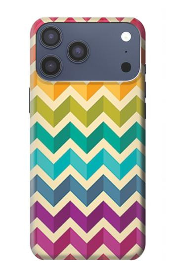 S2362 カラフルなシェブロンジグザグパターン Rainbow Colorful Shavron Zig Zag Pattern iPhone 17 Pro Max, 18 Pro Max バックケース、フリップケース・カバー