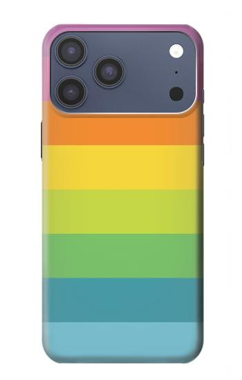 S2363 レインボー柄 Rainbow Pattern iPhone 17 Pro Max, 18 Pro Max バックケース、フリップケース・カバー