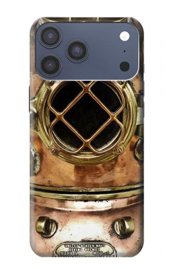 S2412 ヴィンテージ深海ダイビングヘルメット Vintage Deep Sea Diving Helmet iPhone 17 Pro Max, 18 Pro Max バックケース、フリップケース・カバー