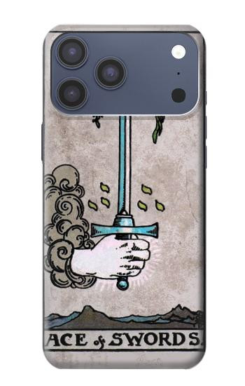 S2482 タロットカード 剣のエース Tarot Card Ace of Swords iPhone 17 Pro Max, 18 Pro Max バックケース、フリップケース・カバー