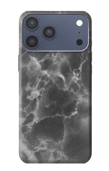 S2526 ブラックマーブルグラフィックプリント Black Marble Graphic Printed iPhone 17 Pro Max バックケース、フリップケース・カバー