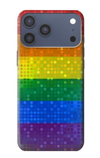 S2683 レインボーフラッグ プライド旗 Rainbow LGBT Pride Flag iPhone 17 Pro Max, 18 Pro Max バックケース、フリップケース・カバー