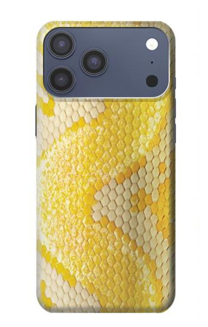 S2713 黄蛇の皮膚 グラフィックプリント Yellow Snake Skin Graphic Printed iPhone 17 Pro Max バックケース、フリップケース・カバー