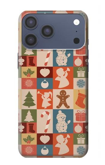 S2854 かわいいクリスマスのパターン Cute Xmas Pattern iPhone 17 Pro Max バックケース、フリップケース・カバー