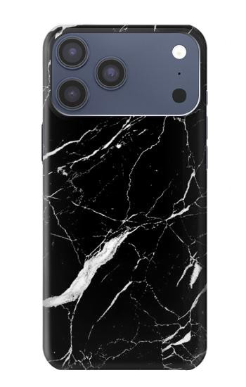 S2895 ブラックマーブルグラフィックプリント Black Marble Graphic Printed iPhone 17 Pro Max バックケース、フリップケース・カバー