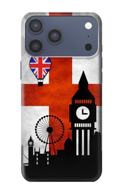 S2979 イングランドサッカー England Football Soccer Flag iPhone 17 Pro Max バックケース、フリップケース・カバー