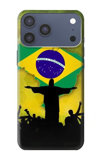 S2981 ブラジルサッカー Brazil Football Soccer Map Flag iPhone 17 Pro Max, 18 Pro Max バックケース、フリップケース・カバー