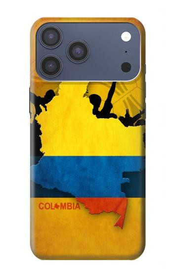 S2996 コロンビアサッカー Colombia Football Soccer Map Flag iPhone 17 Pro Max, 18 Pro Max バックケース、フリップケース・カバー