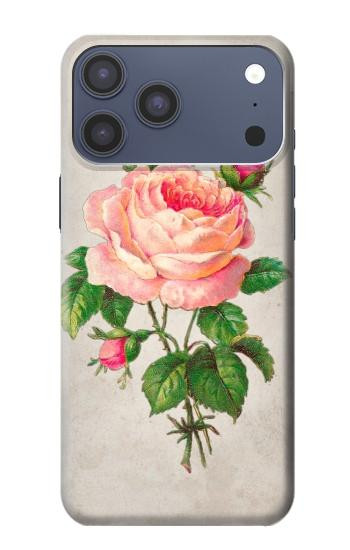 S3079 ピンクローズ Vintage Pink Rose iPhone 17 Pro Max バックケース、フリップケース・カバー